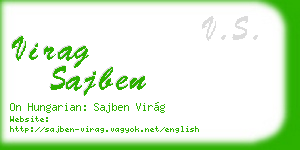 virag sajben business card